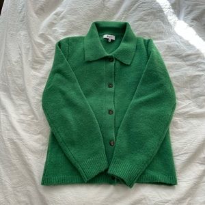 Boii studios green collared sweater